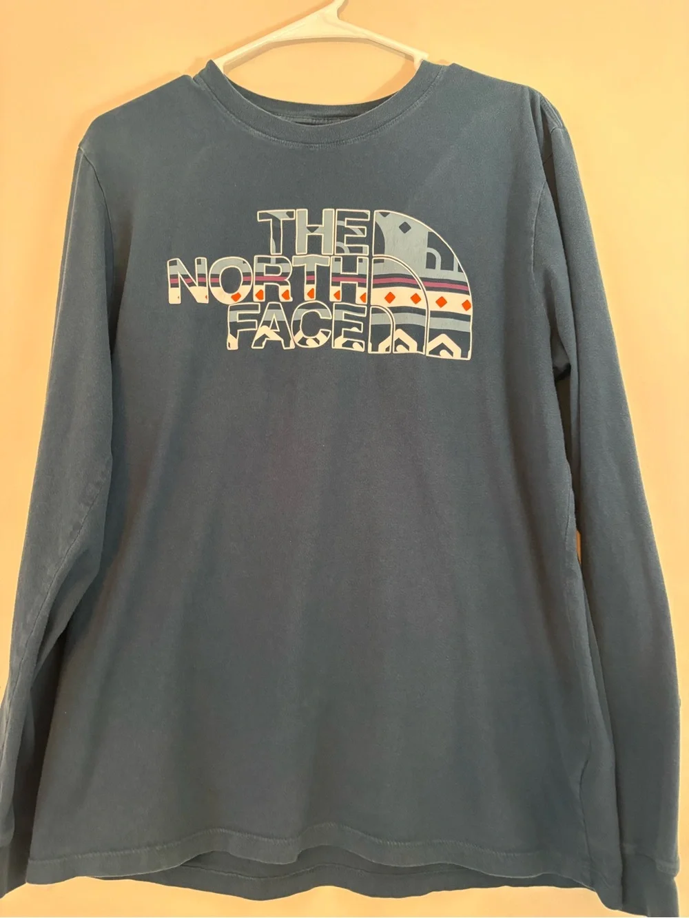 The North Face Men's Slate Blue Long-Sleeve Logo Tee